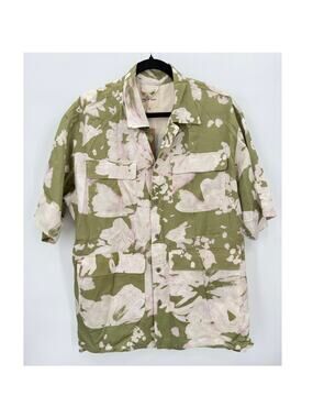 NWT Nicholas Daley Green Calypso Aloha Short Sleeve Shirt Men's Size MEDIUM